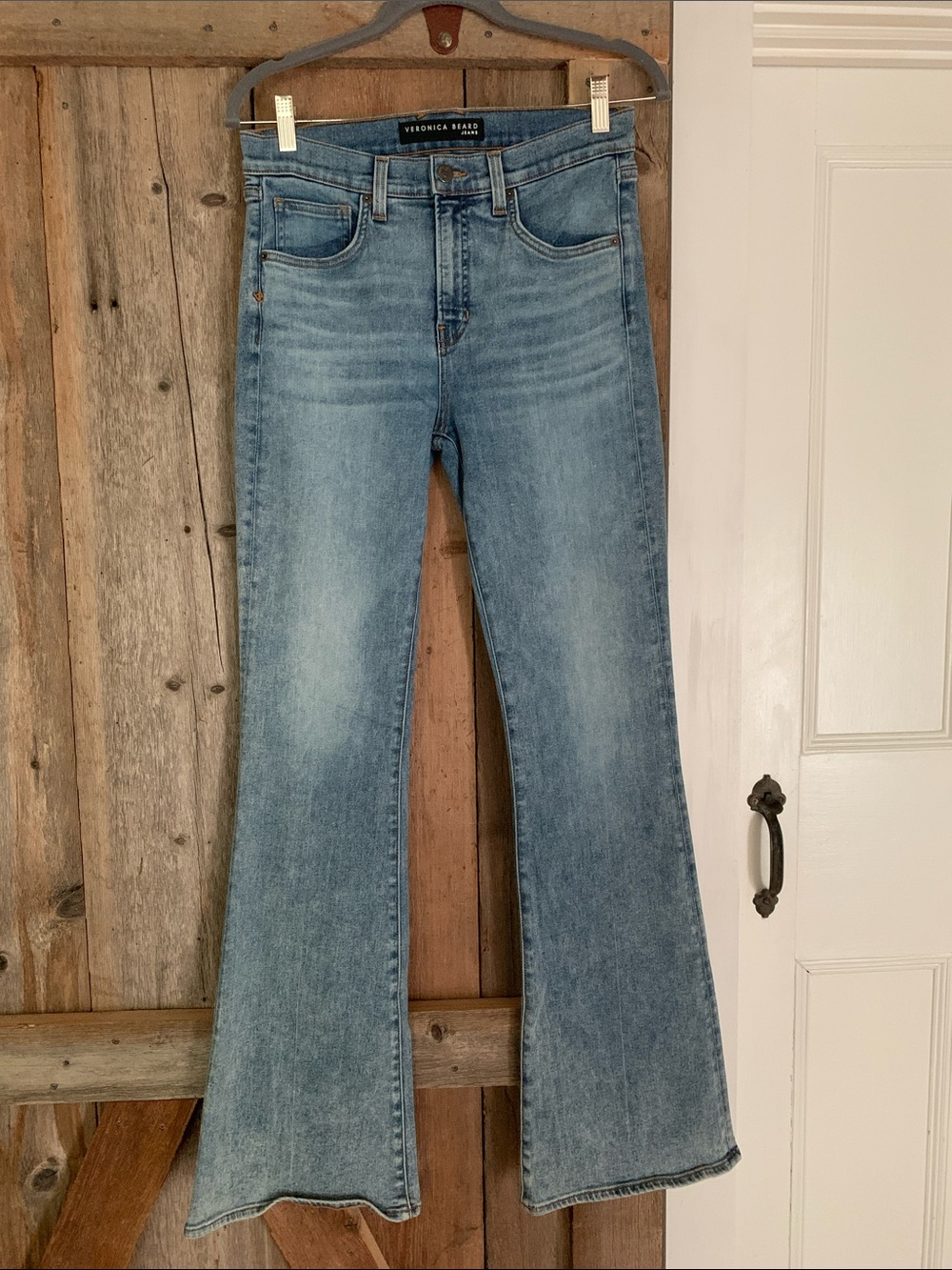 Veronica Beard Light Wash Blue Flare Jeans
